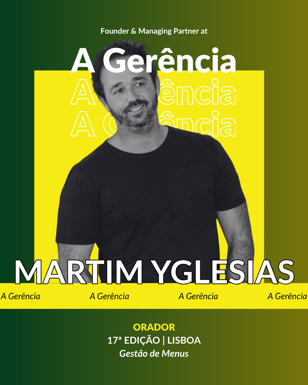 Gestão de Menus | 23 de Setembro | Recheio Cascais - Lisboa